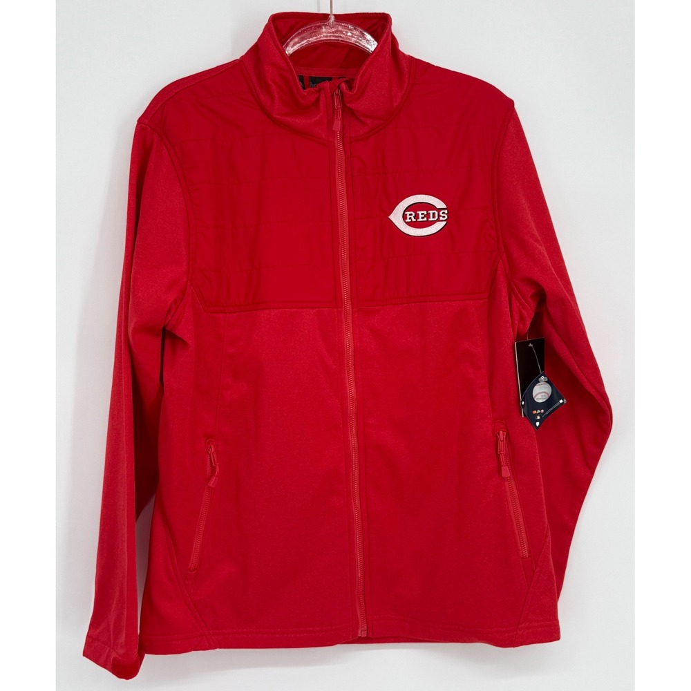 Dunbrooke Cincinnati Reds MLB Mens Red Full Zip Quilted Jacket Sz M